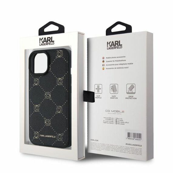 Karl Lagerfeld Magsafe Karl Head iPhone 15 Case - Black | Techbox