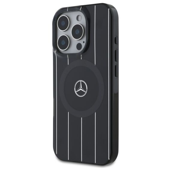 Mercedes MB Double Layer Crossed Lines MagSafe iPhone 16 Pro Case - Black | Techbox