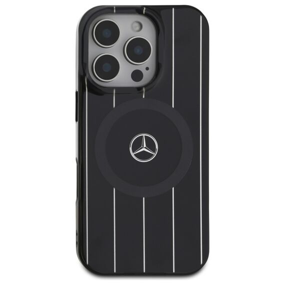 Mercedes MB Double Layer Crossed Lines MagSafe iPhone 16 Pro Case - Black | Techbox