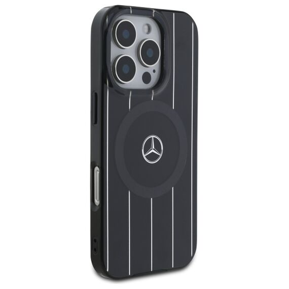 Mercedes MB Double Layer Crossed Lines MagSafe iPhone 16 Pro Case - Black | Techbox