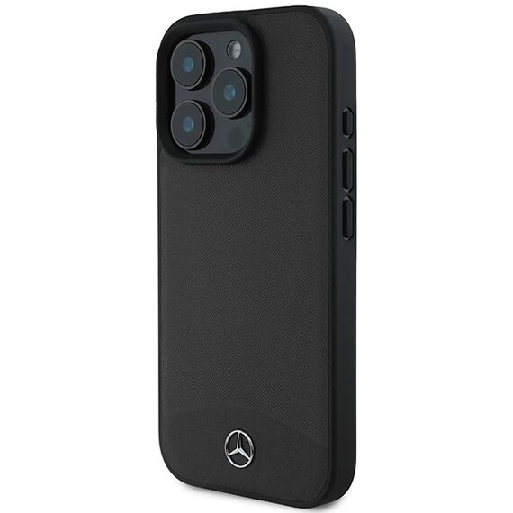 Mercedes Textured And Plain Leather MagSafe case for iPhone 16 Pro Max - black - Apple Cases - Cases - Techbox