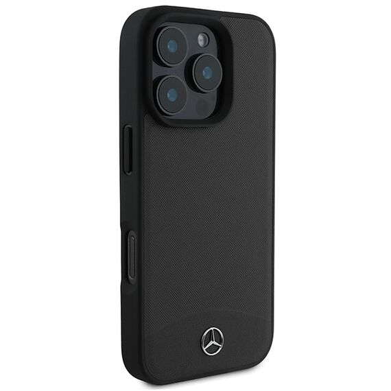 Mercedes Textured And Plain Leather MagSafe case for iPhone 16 Pro Max - black - Apple Cases - Cases - Techbox