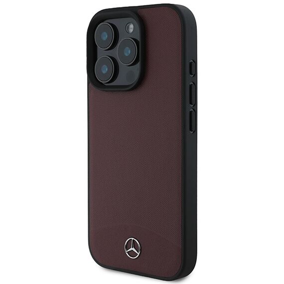 Mercedes Textured And Plain Leather MagSafe case for iPhone 16 Pro Max - red - Apple Cases - Cases - Techbox