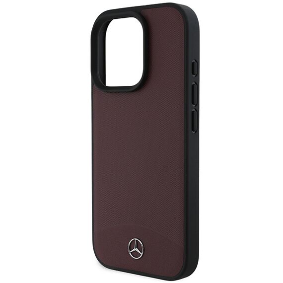 Mercedes Textured And Plain Leather MagSafe case for iPhone 16 Pro Max - red - Apple Cases - Cases - Techbox