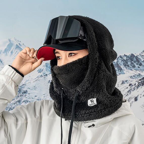 Qunature Arctic Velvet Ski Balaclava Size M - Black | Techbox