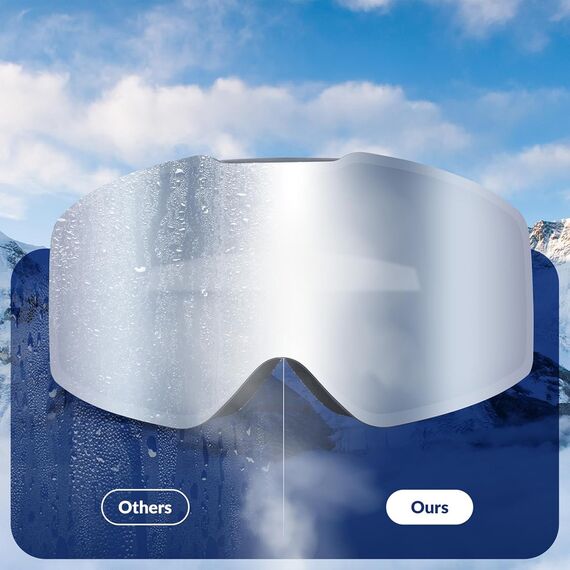 Qunature Black Frameless Ski Goggles - Black - Ski - Sports & Fitness - Techbox