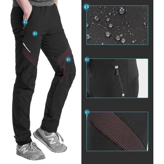 Rockbros Patrol Cycling Windproof Sports Pants Size L - Black - Bicycle - Sports & Fitness - Techbox