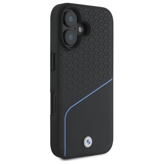 BMW Sign Leather Textured And Line MagSafe iPhone 16 Case - Black | Techbox