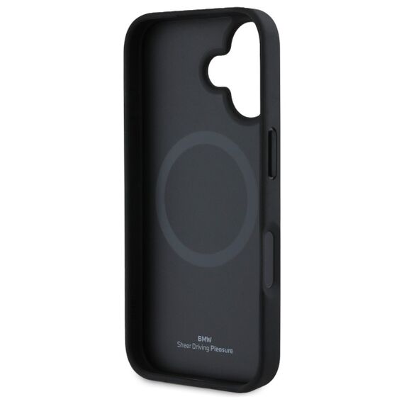 BMW Sign Leather Textured And Line MagSafe iPhone 16 Case - Black | Techbox