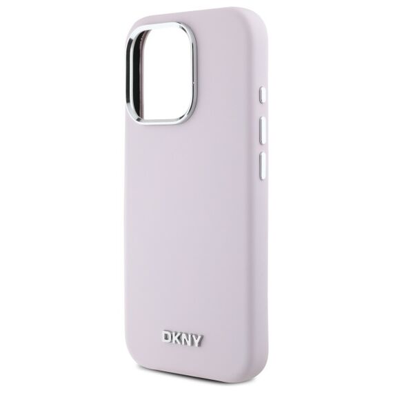DKNY Liquid Silicone Small Metal Logo MagSafe iPhone 16 Pro Case - Pink | Techbox