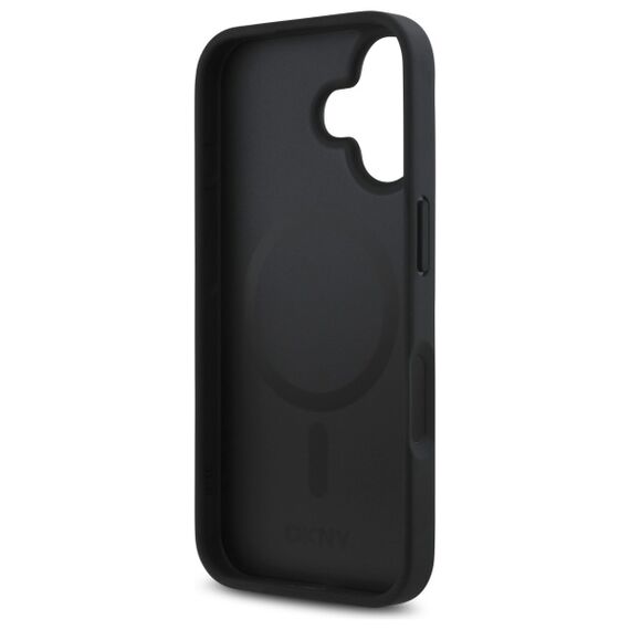 DKNY Repeat Pattern Stack Logo MagSafe iPhone 16 Case - Black | Techbox