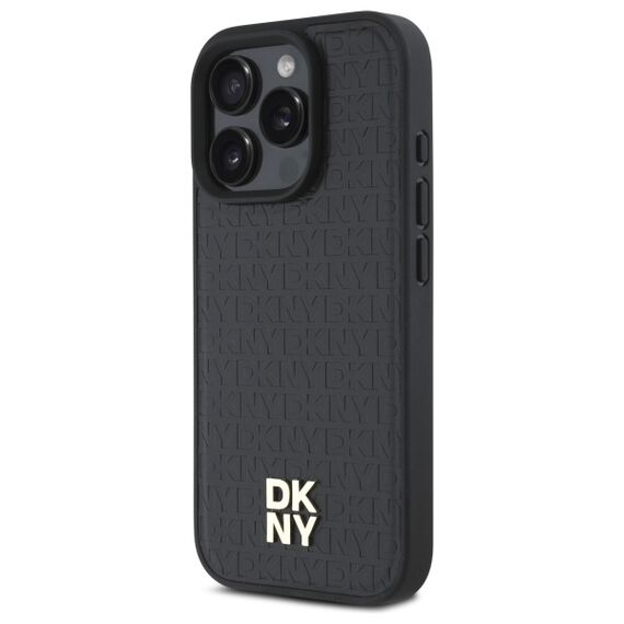 DKNY Repeat Pattern Stack Logo MagSafe iPhone 16 Pro Case - Black | Techbox
