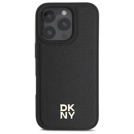DKNY Repeat Pattern Stack Logo MagSafe iPhone 16 Pro Case - Black | Techbox