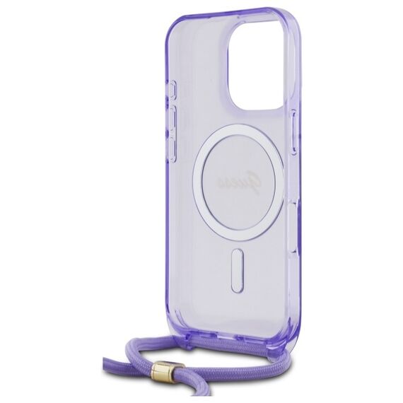 Guess GUHMP16XHCTSGNSU iPhone 16 Pro Max 6.9" purple/purple hardcase Crossbody Cord Script MagSafe - Apple Cases - Cases - Techbox