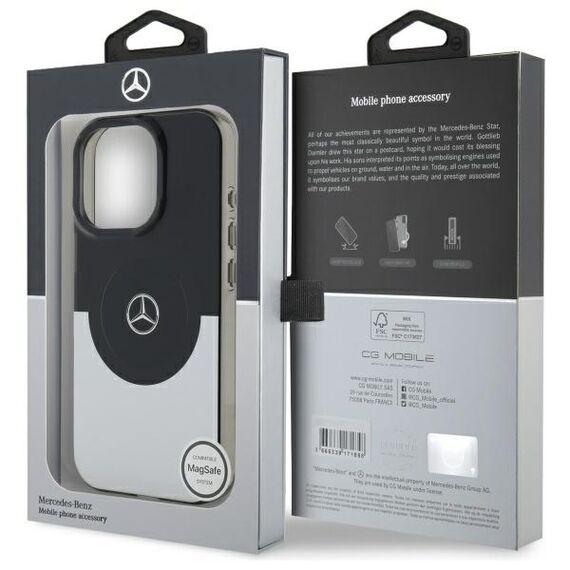 Mercedes Double Layer BiColor MagSafe case for iPhone 16 Pro - silver | Techbox