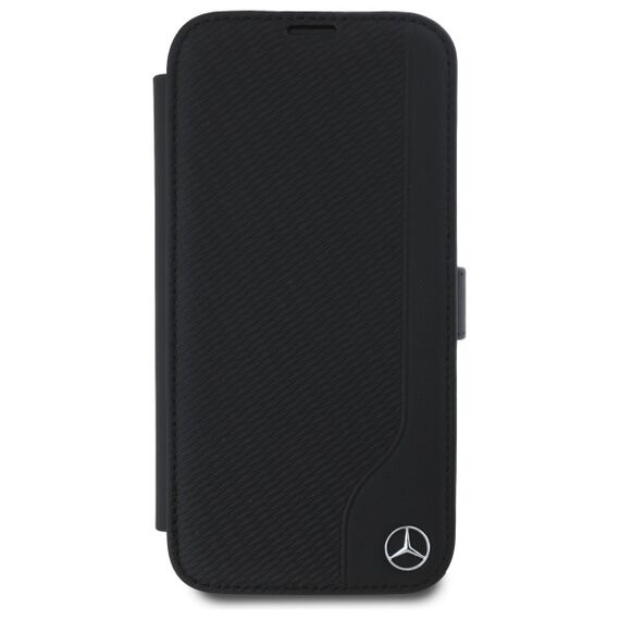 Mercedes Leather Wood Imitation iPhone 16 Case - Black | Techbox