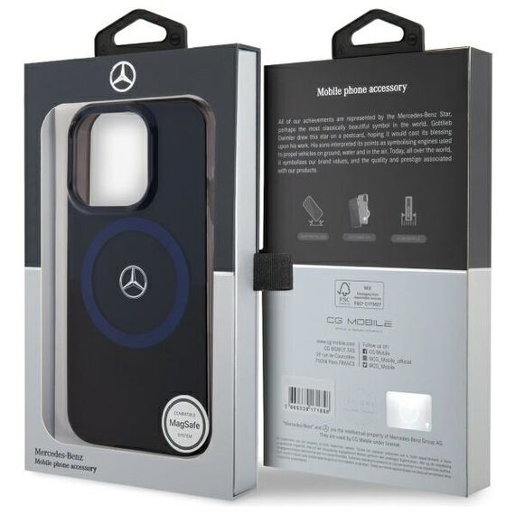Mercedes MB Double Layer BiColor MagSafe Case for iPhone 16 Pro Max - Blue | Techbox