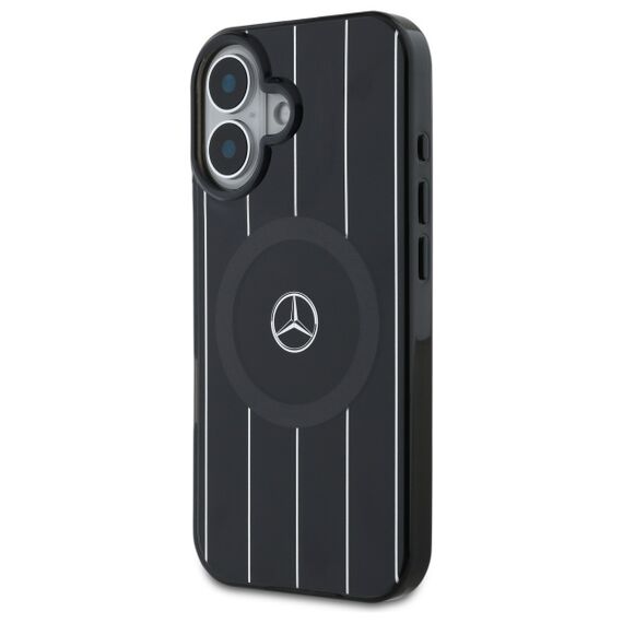 Mercedes MB Double Layer Crossed Lines MagSafe case for iPhone 16 - black - Apple Cases - Cases - Techbox