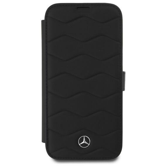 Mercedes MB Waves Leather Case for iPhone 16 Pro Max - Black | Techbox