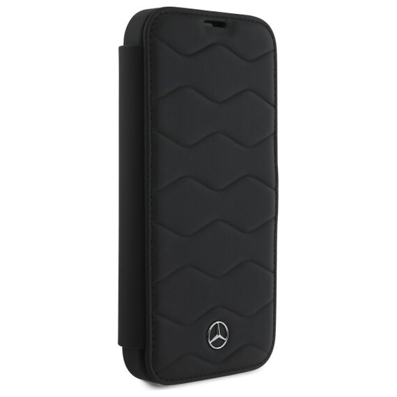Mercedes MB Waves Leather Case for iPhone 16 Pro Max - Black | Techbox