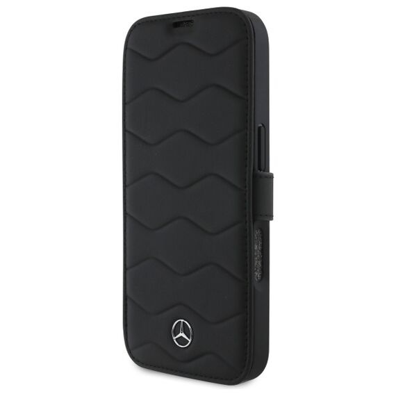 Mercedes MB Waves Leather Case for iPhone 16 Pro Max - Black | Techbox