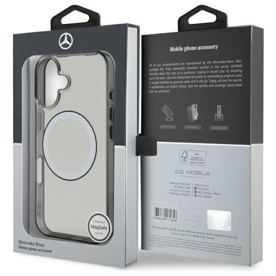 Mercedes Printed Logo MagSafe iPhone 16 Case - Clear | Techbox