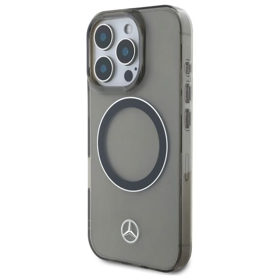 Mercedes Silver Ring MagSafe iPhone 16 Pro Case - Black | Techbox