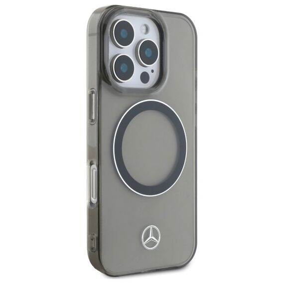 Mercedes Silver Ring MagSafe iPhone 16 Pro Case - Black | Techbox