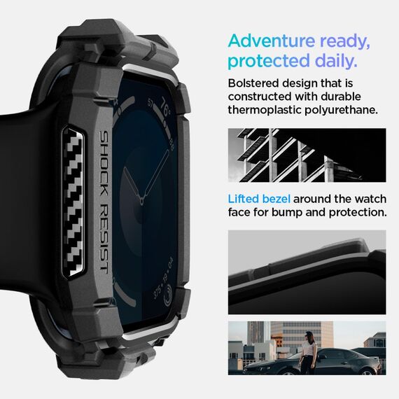 Spigen Rugged Armor Case for Apple Watch 10 (42mm) - Black | Techbox