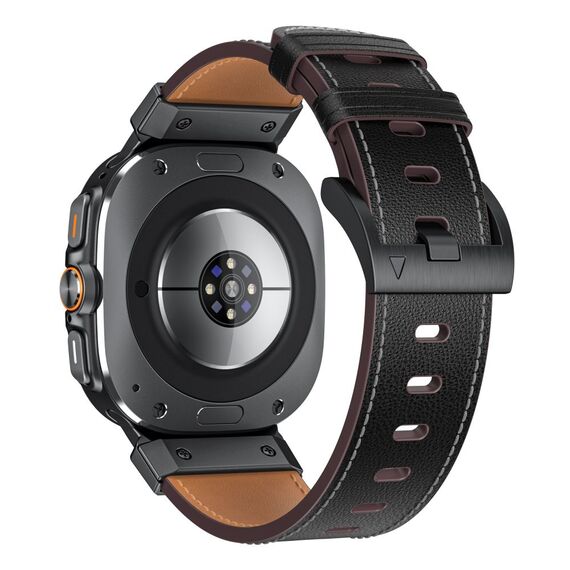 Tech-Protect Delta Pro Leather Strap for Samsung Galaxy Watch Ultra (47mm) - Black - Accessories - Smartwatches & Accessories - Techbox