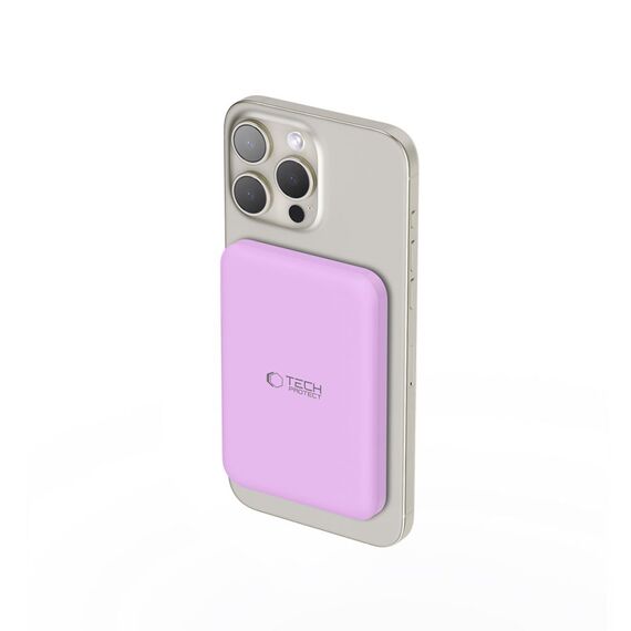 Tech-Protect LifeMag MagSafe PB10 5000mAh Power Bank - Pink - Powerbanks - Smartphone Chargers - Techbox