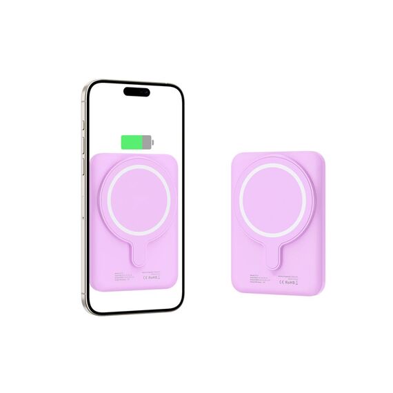 Tech-Protect LifeMag MagSafe PB10 5000mAh Power Bank - Pink - Powerbanks - Smartphone Chargers - Techbox