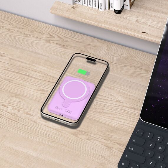 Tech-Protect LifeMag MagSafe PB10 5000mAh Power Bank - Pink - Powerbanks - Smartphone Chargers - Techbox