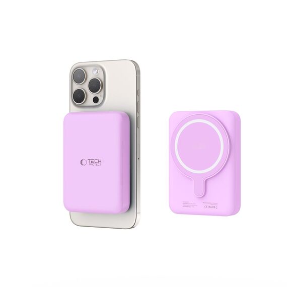 Tech-Protect LifeMag MagSafe PB11 10000mAh Power Bank - Pink - Powerbanks - Smartphone Chargers - Techbox