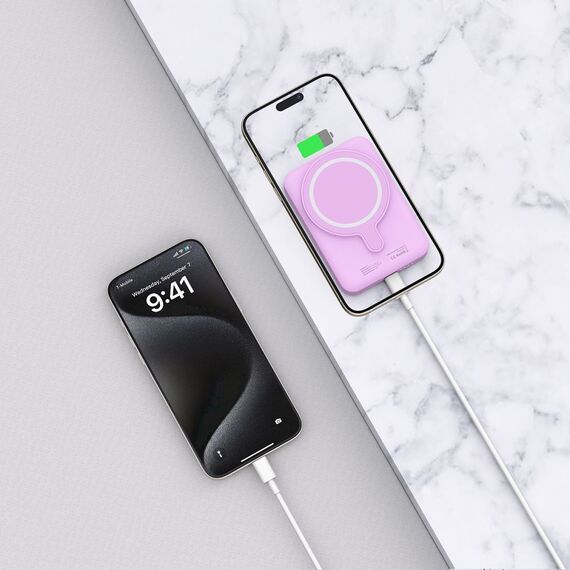 Tech-Protect LifeMag MagSafe PB11 10000mAh Power Bank - Pink - Powerbanks - Smartphone Chargers - Techbox