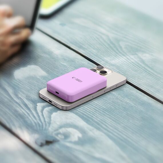 Tech-Protect LifeMag MagSafe PB11 10000mAh Power Bank - Pink - Powerbanks - Smartphone Chargers - Techbox