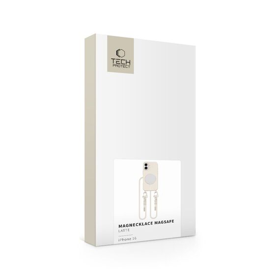 Tech-Protect MagNecklace MagSafe Case with Lanyard for iPhone 16 - Beige | Techbox