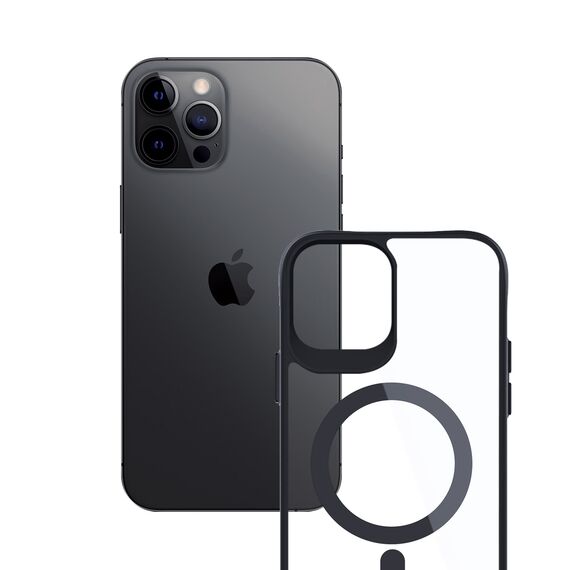 3mk Satin Armor MagCase with MagSafe for iPhone 12 Pro Max - Clear with Black Frame