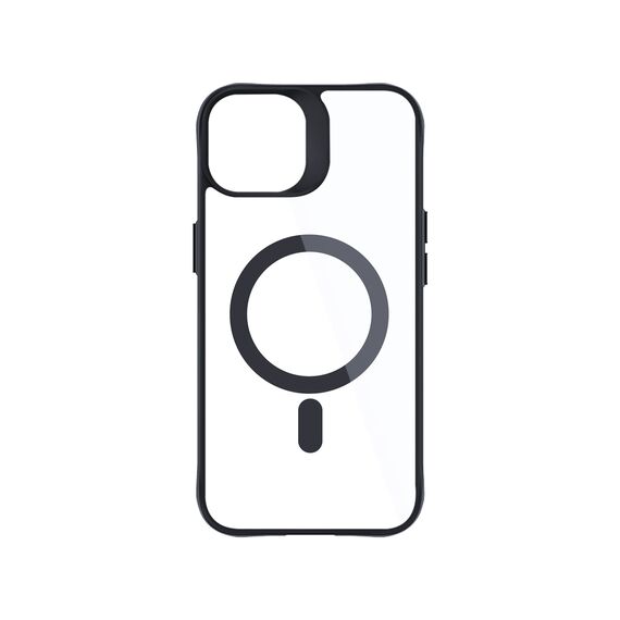 3mk Satin Armor MagCase with MagSafe for iPhone 13 / 14 - Transparent with Black Frame