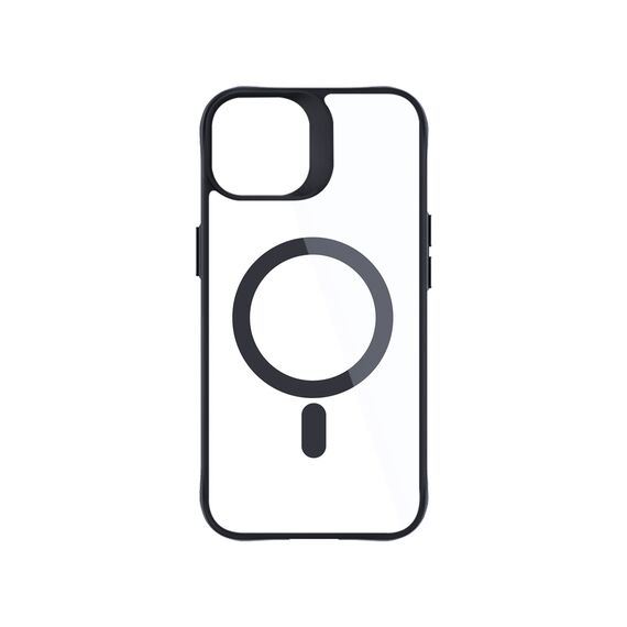 3mk Satin Armor MagCase with MagSafe for iPhone 15 Plus - Clear with Black Frame
