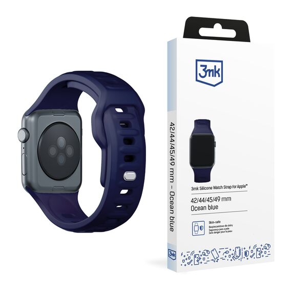 3mk Silicone Watch Strap for Apple Watch 42 / 44 / 45 / 49 mm - blue - Accessories - Smartwatches & Accessories - Techbox