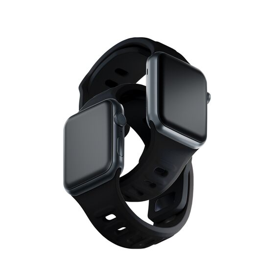 3mk Silicone Watch Strap for Apple Watch 42 / 44 / 45 / 49 mm - black - Accessories - Smartwatches & Accessories - Techbox