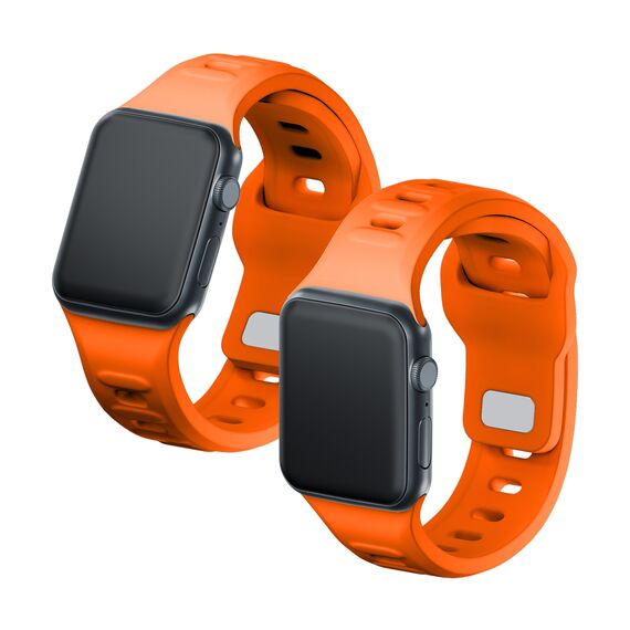 3mk Silicone Watch Strap for Apple Watch 42 / 44 / 45 / 49 mm - orange - Accessories - Smartwatches & Accessories - Techbox