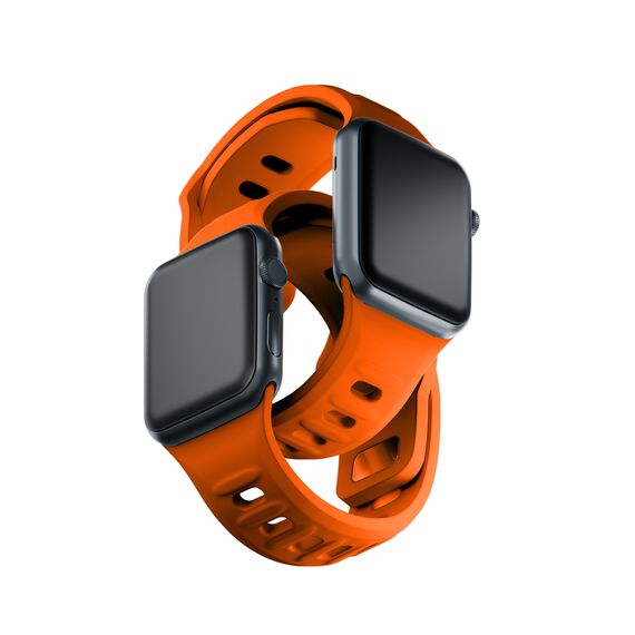 3mk Silicone Watch Strap for Apple Watch 42 / 44 / 45 / 49 mm - orange - Accessories - Smartwatches & Accessories - Techbox