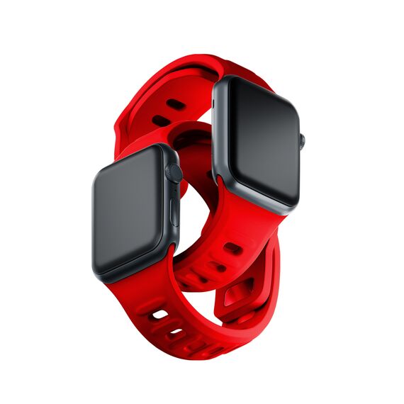 3mk Silicone Watch Strap for Apple Watch 42 / 44 / 45 / 49 mm - red - Accessories - Smartwatches & Accessories - Techbox