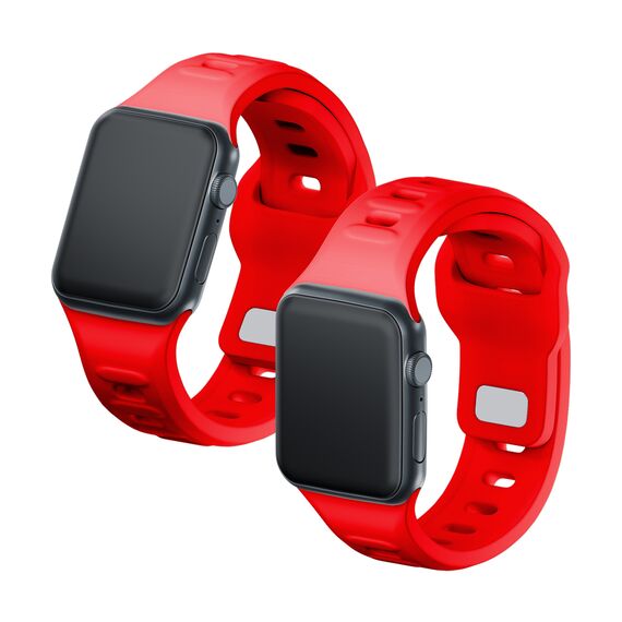 3mk Silicone Watch Strap for Apple Watch 42 / 44 / 45 / 49 mm - red - Accessories - Smartwatches & Accessories - Techbox