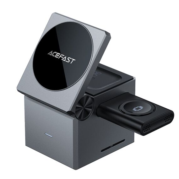 Acefast E18 Rubik's Cube 3 in 1 Inductive Charger - Black - Powerbanks - Smartphone Chargers - Techbox