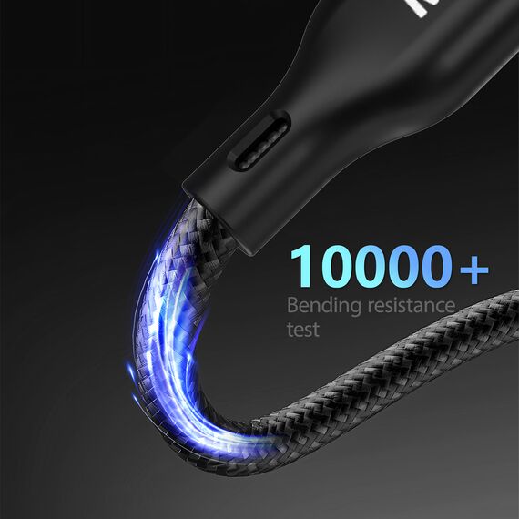 Apple Watch Dudao A12Max+ PD 100W 3in1 Charger Cable: USB-C Lightning 1.2m - Black | Techbox