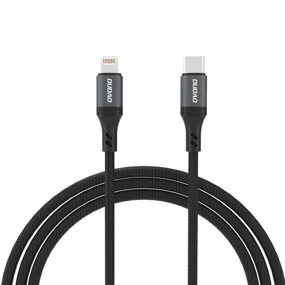 Dudao L3CL USB-C - Lightning 30W Braided Cable 1.2m - Black | Techbox