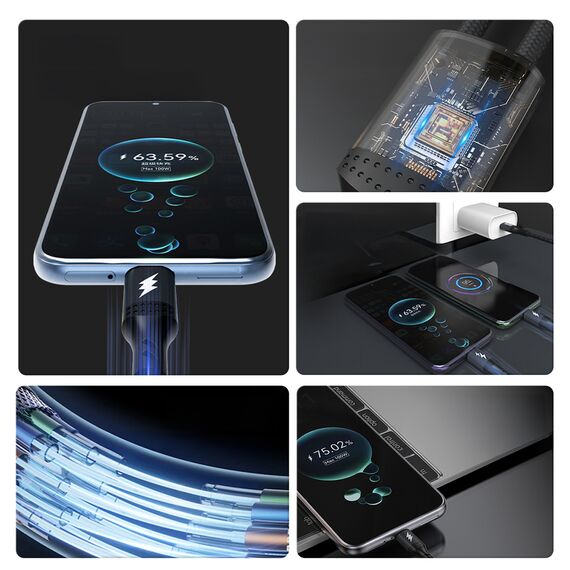 Dudao L3F 2in1 Cable 100W 1.2m 2 x USB-C - Black - Cables & Adapters - Cables & Accessories - Techbox